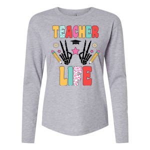 Teacher Life Fun School Womens Cotton Relaxed Long Sleeve T-Shirt