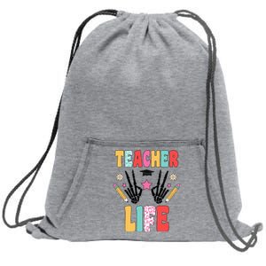 Teacher Life Fun School Sweatshirt Cinch Pack Bag