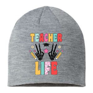 Teacher Life Fun School Sustainable Beanie