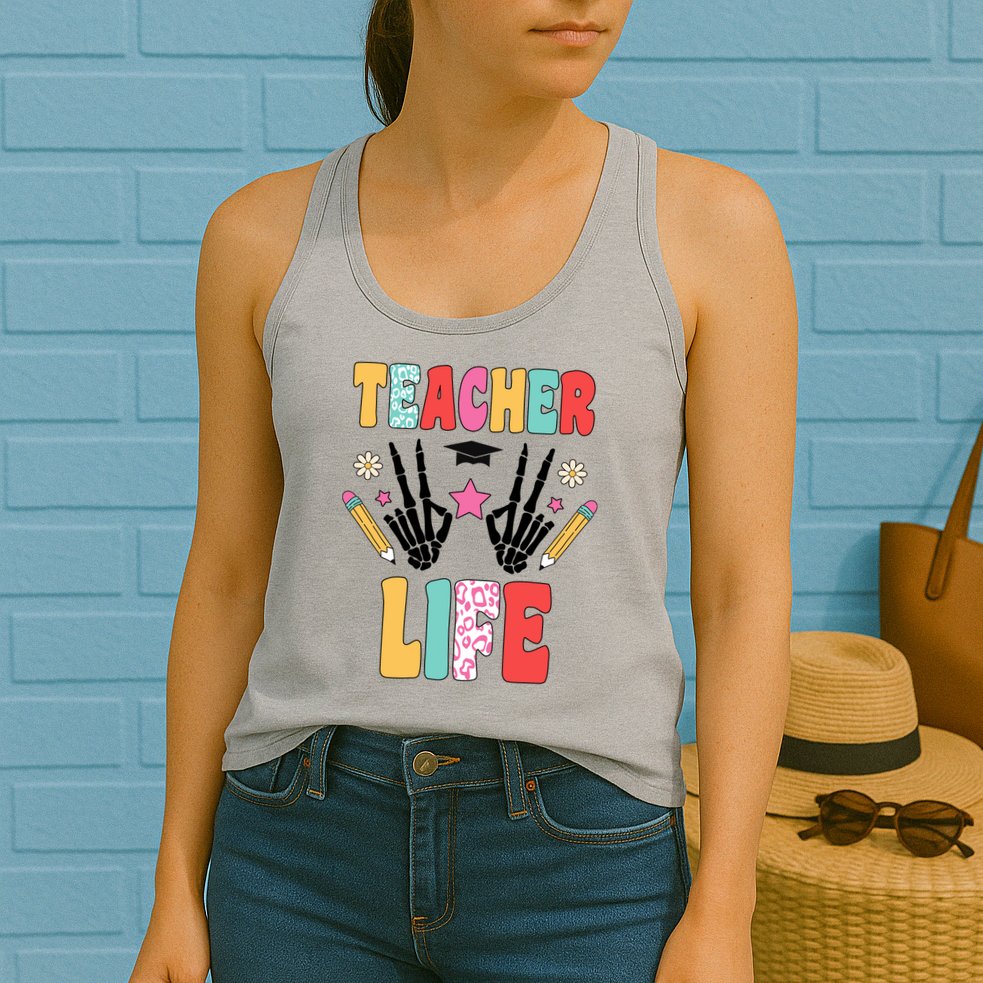 Teacher Life Fun School Womens Tank Top