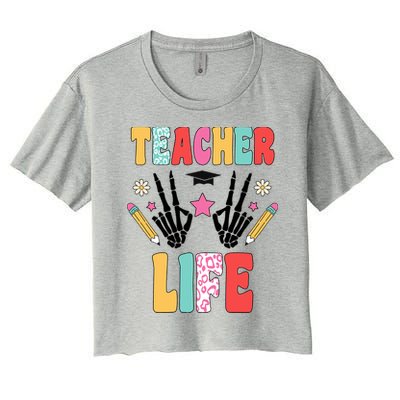 Teacher Life Fun School Crop Top