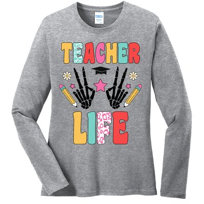 Teacher Life Fun School Ladies Long Sleeve Shirt