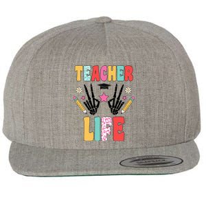 Teacher Life Fun School Wool Snapback Cap