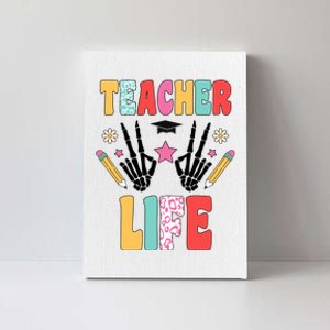 Teacher Life Fun School Canvas