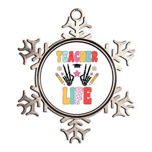 Teacher Life Fun School Metallic Star Ornament