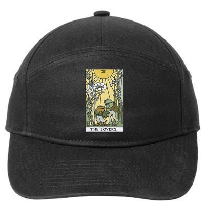 The Lovers Frog Toad Tarot Card Cottagecore 7-Panel Snapback Hat