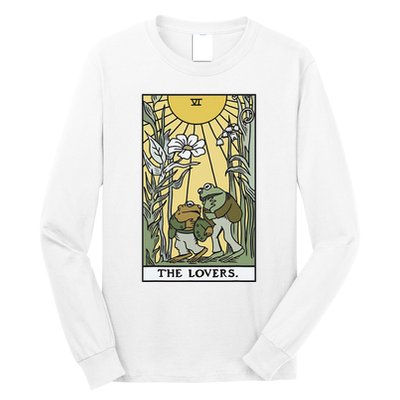 The Lovers Frog Toad Tarot Card Cottagecore Long Sleeve Shirt