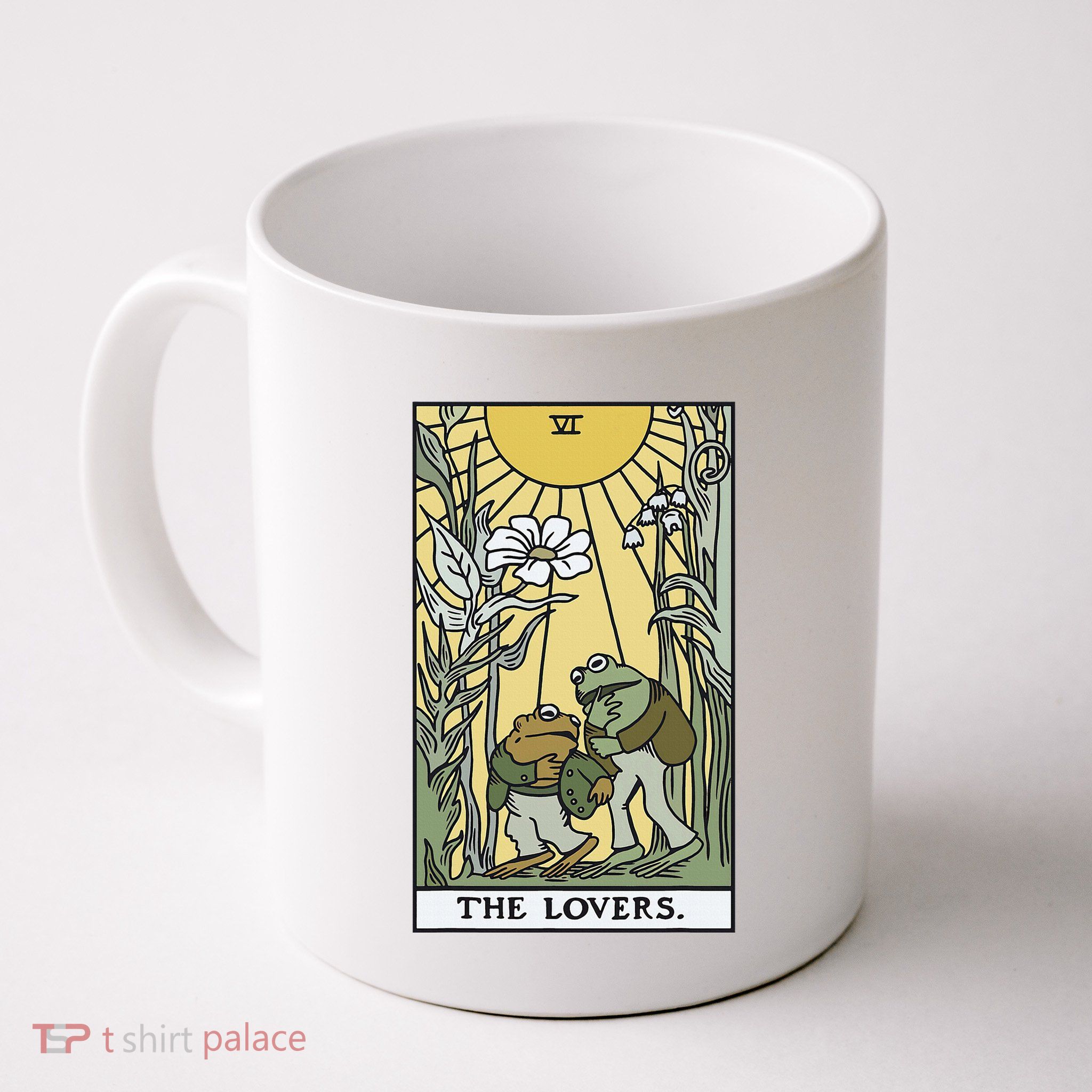The Lovers Frog Toad Tarot Card Cottagecore Mug