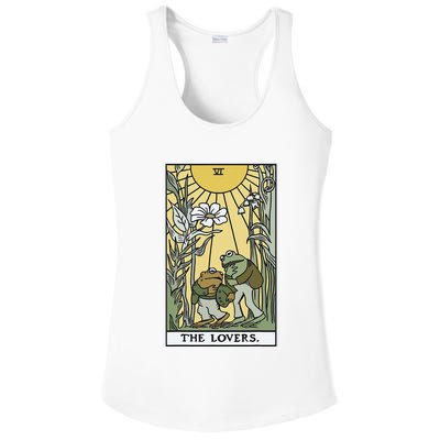 The Lovers Frog Toad Tarot Card Cottagecore Ladies PosiCharge Competitor Racerback Tank