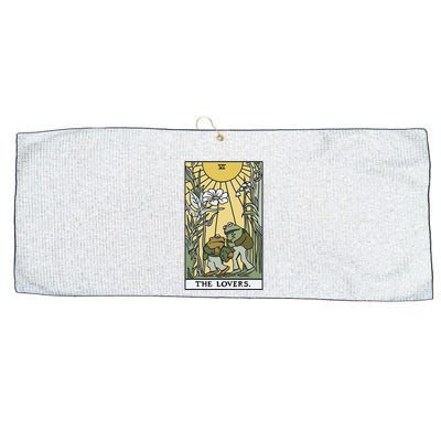 The Lovers Frog Toad Tarot Card Cottagecore Large Microfiber Waffle Golf Towel