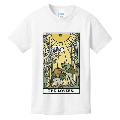 The Lovers Frog Toad Tarot Card Cottagecore Kids T-Shirt