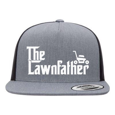 The Lawn Father Funny Lawn Mower Dad Gift Flat Bill Trucker Hat