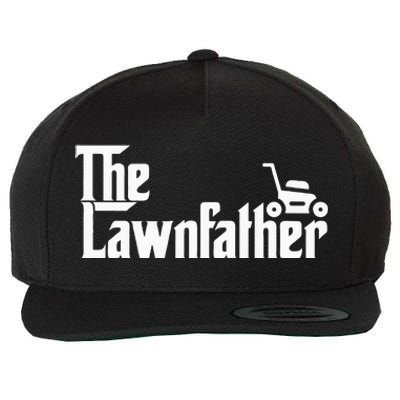 The Lawn Father Funny Lawn Mower Dad Gift Wool Snapback Cap