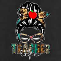Teacher Life Female Bun 7 Panel Mesh Trucker Snapback Hat