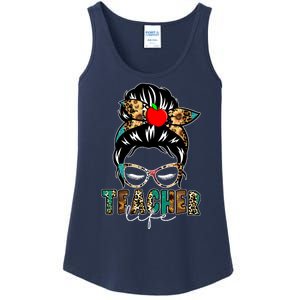 Teacher Life Female Bun Ladies Essential Tank