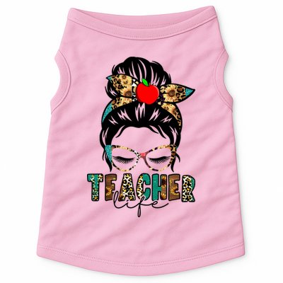 Teacher Life Female Bun Doggie Tank