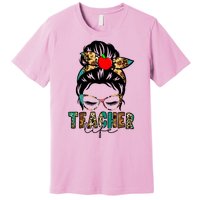 Teacher Life Female Bun Premium T-Shirt