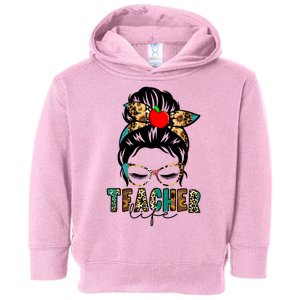 Teacher Life Female Bun Toddler Hoodie