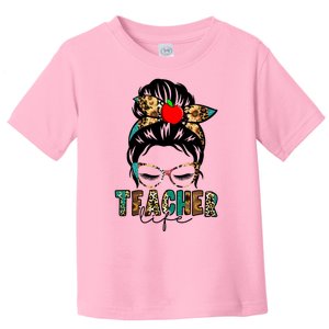 Teacher Life Female Bun Toddler T-Shirt