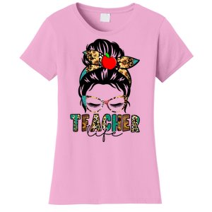 Teacher Life Female Bun Women's T-Shirt