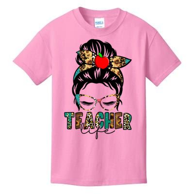 Teacher Life Female Bun Kids T-Shirt