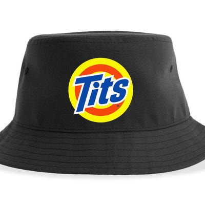 Tits Logo Funny Sexy Detergent Logo Sustainable Bucket Hat