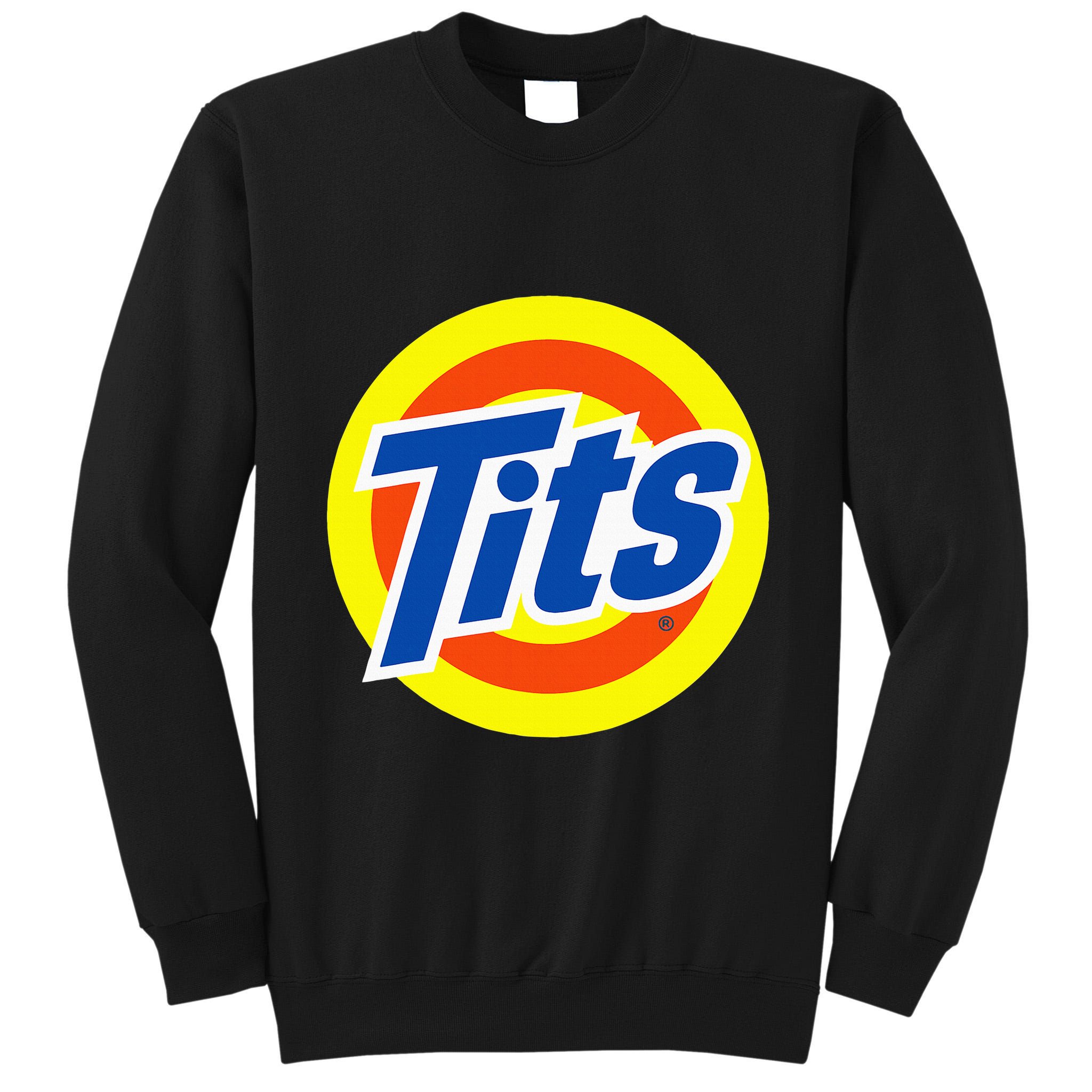 Tits Logo Funny Sexy Detergent Logo Tall Sweatshirt