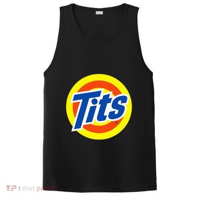 Tits Logo Funny Sexy Detergent Logo PosiCharge Competitor Tank