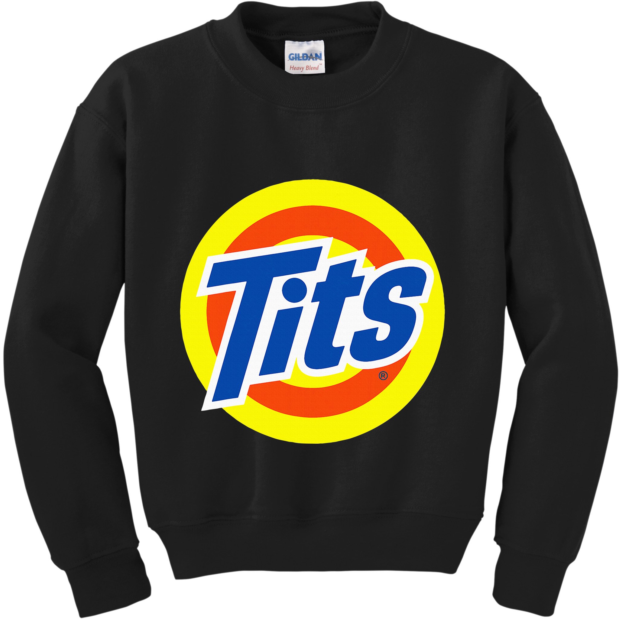 Tits Logo Funny Sexy Detergent Logo Kids Sweatshirt