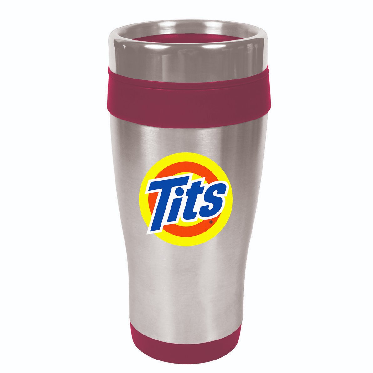 Tits Logo Funny Sexy Detergent Logo 16oz Travel Tumbler