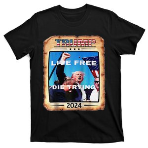 Trump Live Free Or Die Trying Raglan T-Shirt