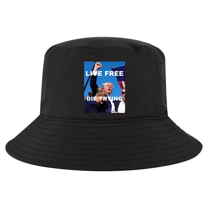 Trump Live Free Or Die Trying Cool Comfort Performance Bucket Hat