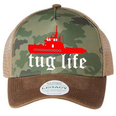 TUG LIFE funny tugboat Legacy Tie Dye Trucker Hat