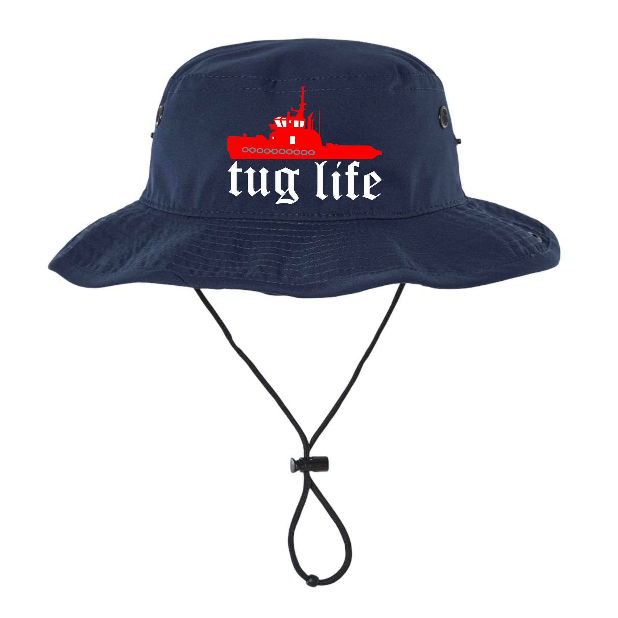 TUG LIFE funny tugboat Bucket Hat