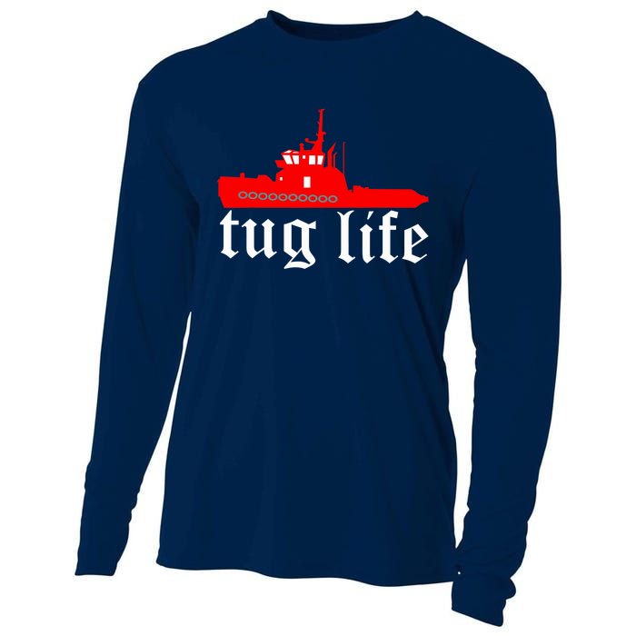 TUG LIFE funny tugboat Cooling Performance Long Sleeve Crew