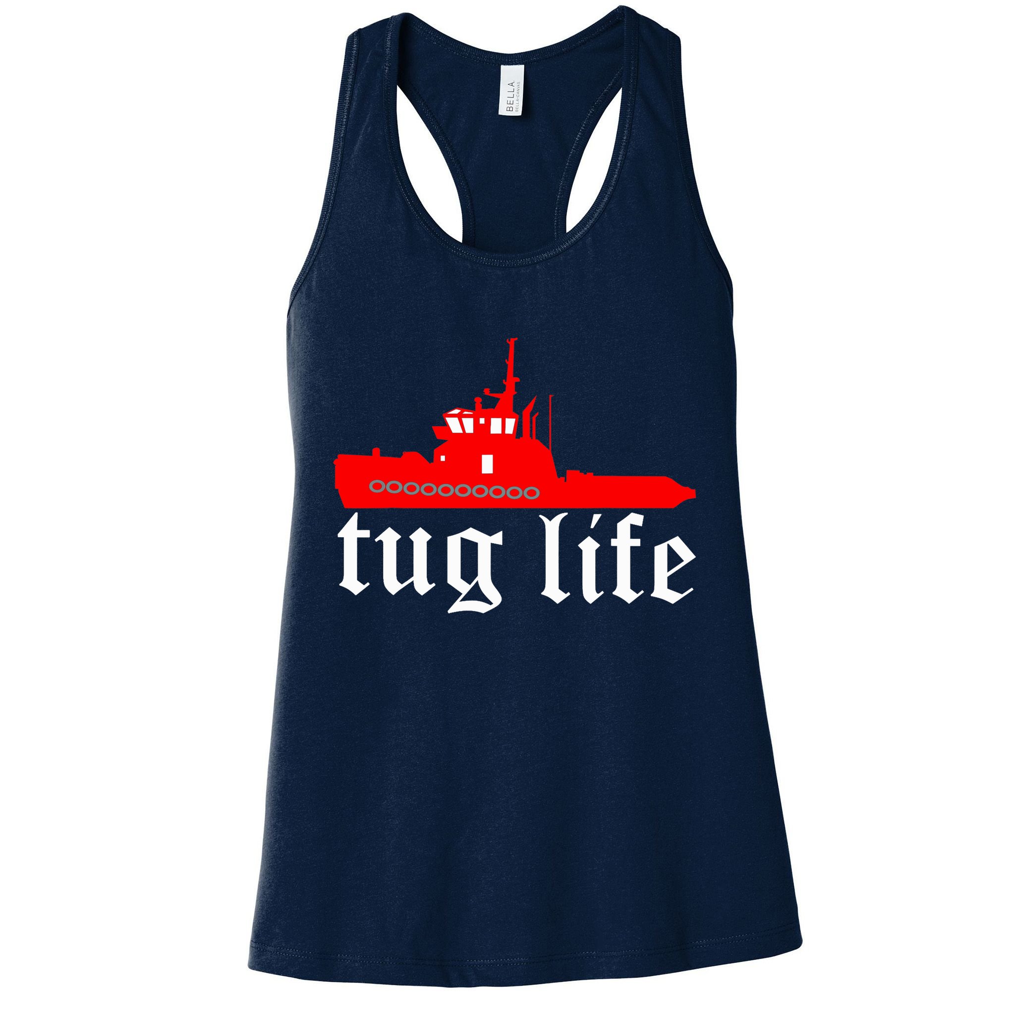 TUG LIFE funny tugboat Womens Tank Top