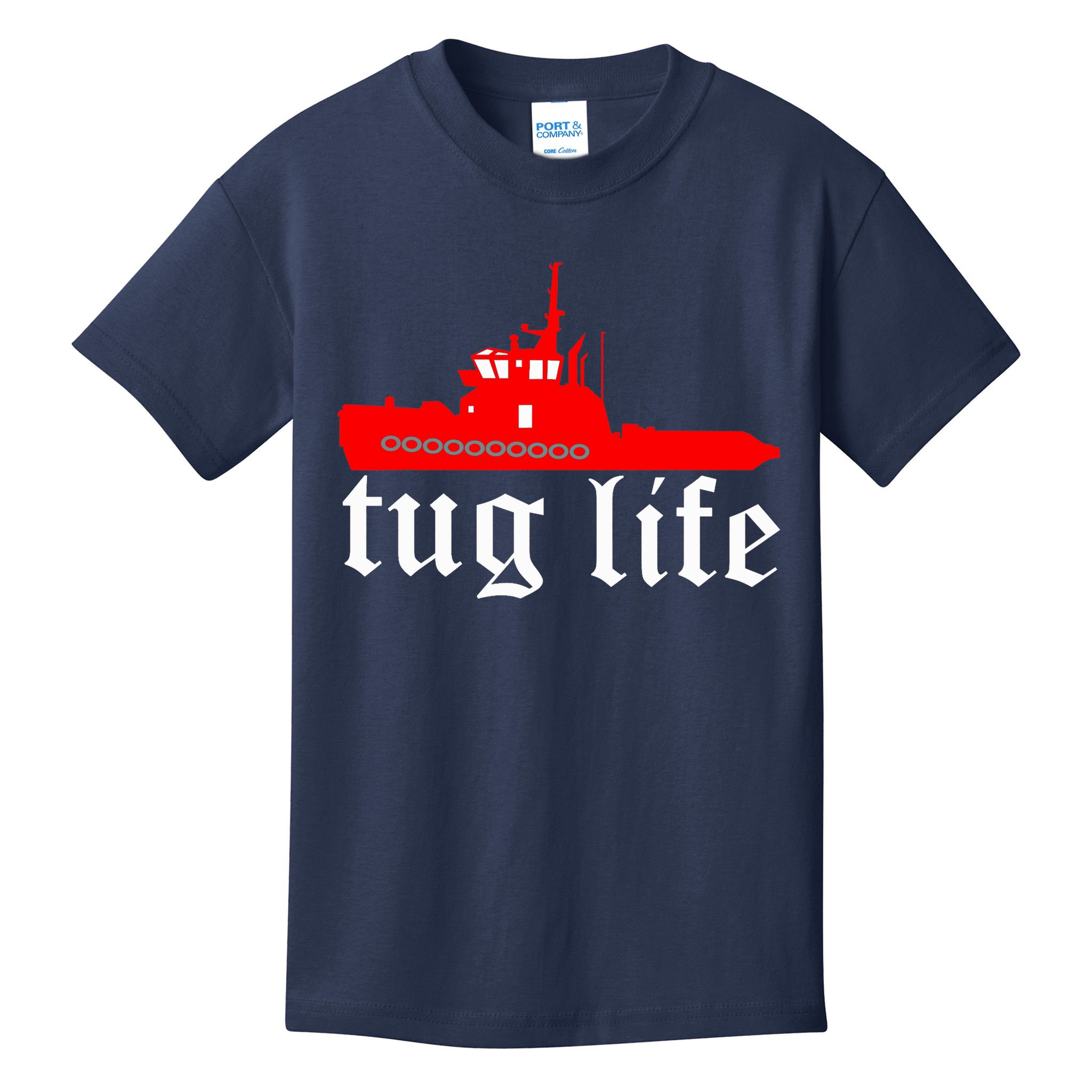 TUG LIFE funny tugboat Kids T-Shirt