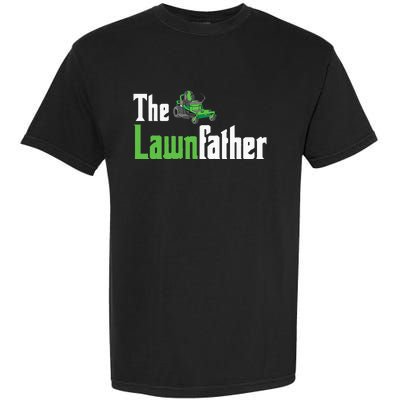 The Lawnfather Funny Lawn Mowing Garment-Dyed Heavyweight T-Shirt