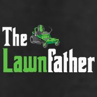 The Lawnfather Funny Lawn Mowing 7 Panel Mesh Trucker Snapback Hat