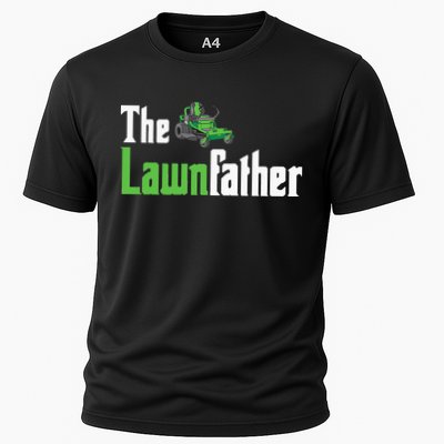 The Lawnfather Funny Lawn Mowing Cooling Performance Crew T-Shirt
