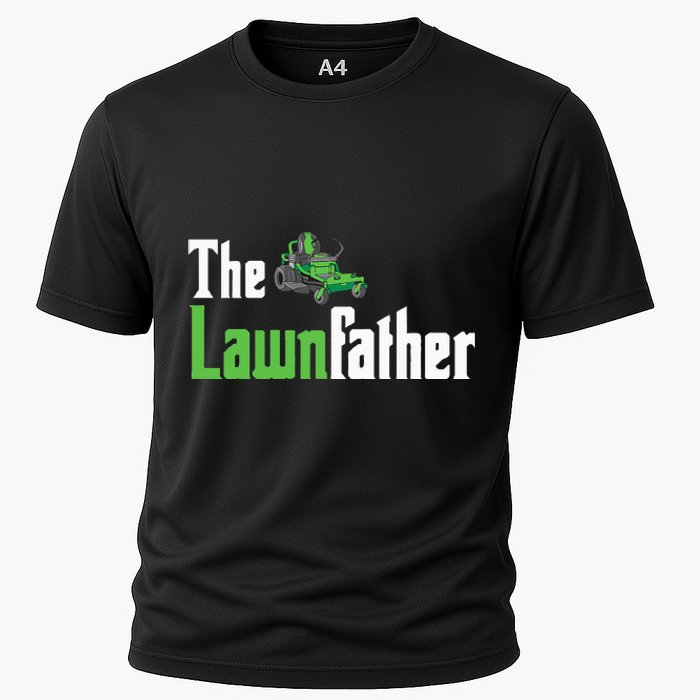 The Lawnfather Funny Lawn Mowing Cooling Performance Crew T-Shirt