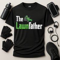 The Lawnfather Funny Lawn Mowing Cooling Performance Crew T-Shirt
