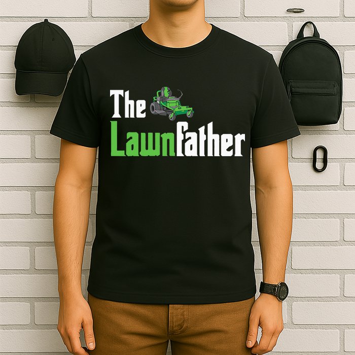 The Lawnfather Funny Lawn Mowing T-Shirt