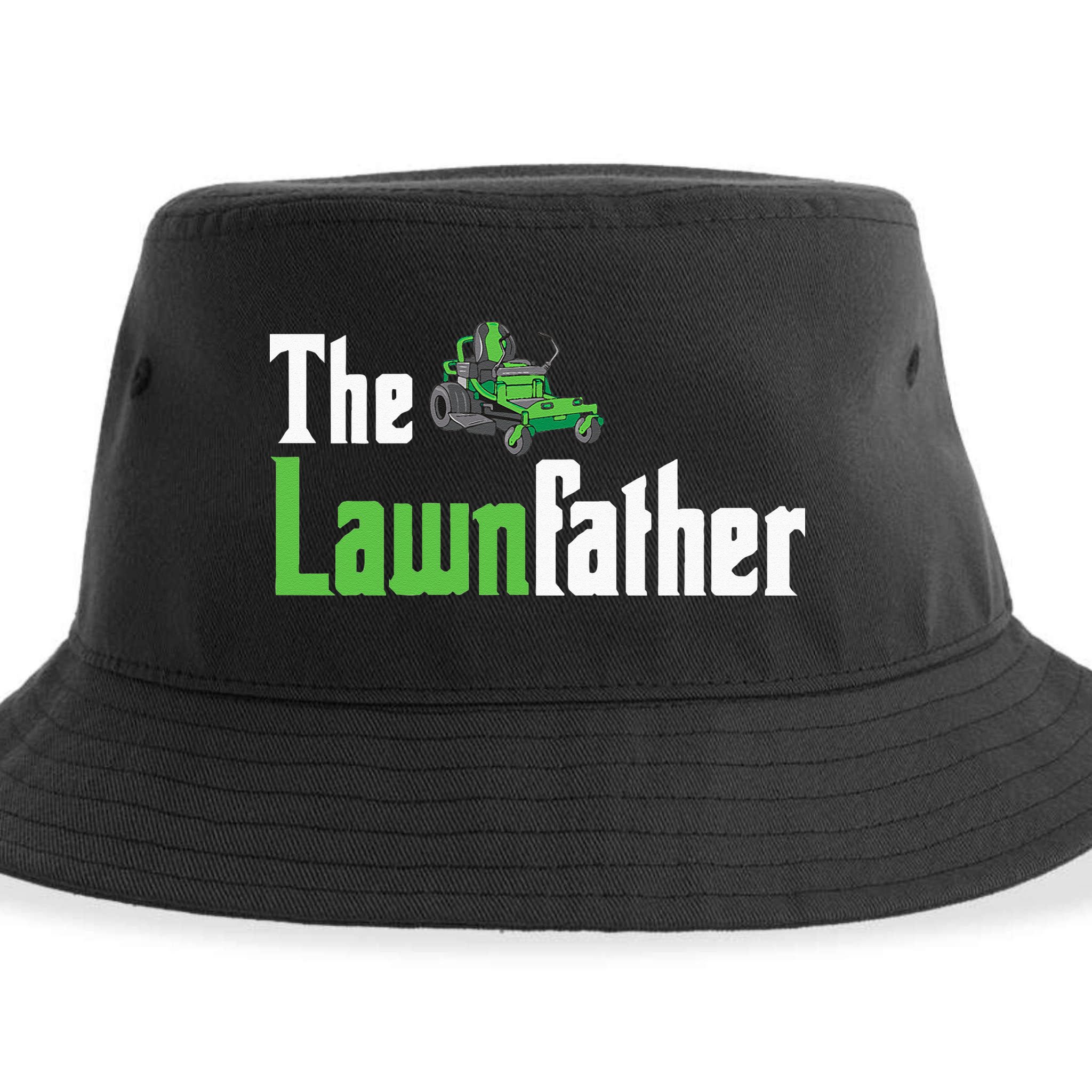 The Lawnfather Funny Lawn Mowing Sustainable Bucket Hat