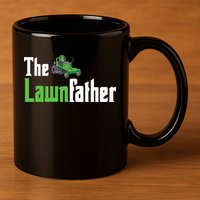 The Lawnfather Funny Lawn Mowing 11oz C Handle Ceramic Mug