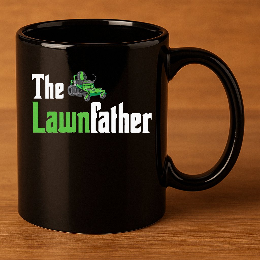 The Lawnfather Funny Lawn Mowing 11oz C Handle Ceramic Mug
