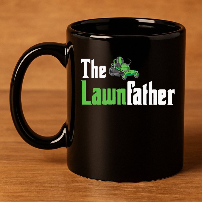 The Lawnfather Funny Lawn Mowing 11oz C Handle Ceramic Mug