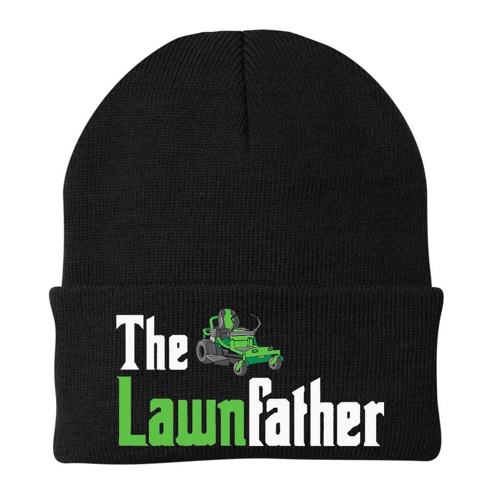 The Lawnfather Funny Lawn Mowing Beanie