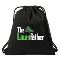 The Lawnfather Funny Lawn Mowing Drawstring Bag
