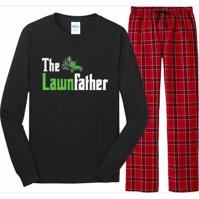 The Lawnfather Funny Lawn Mowing Long Sleeve Pajama Set